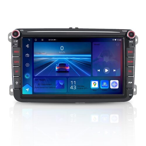 RoadGad X8 8” Android Car Stereo – Wireless Apple CarPlay & Android Auto | Fits VW Polo, Vento, Skoda Octavia, Fabia, Superb | Touchscreen | Bluetooth | WiFi | GPS | 2GB RAM + 64GB Storage